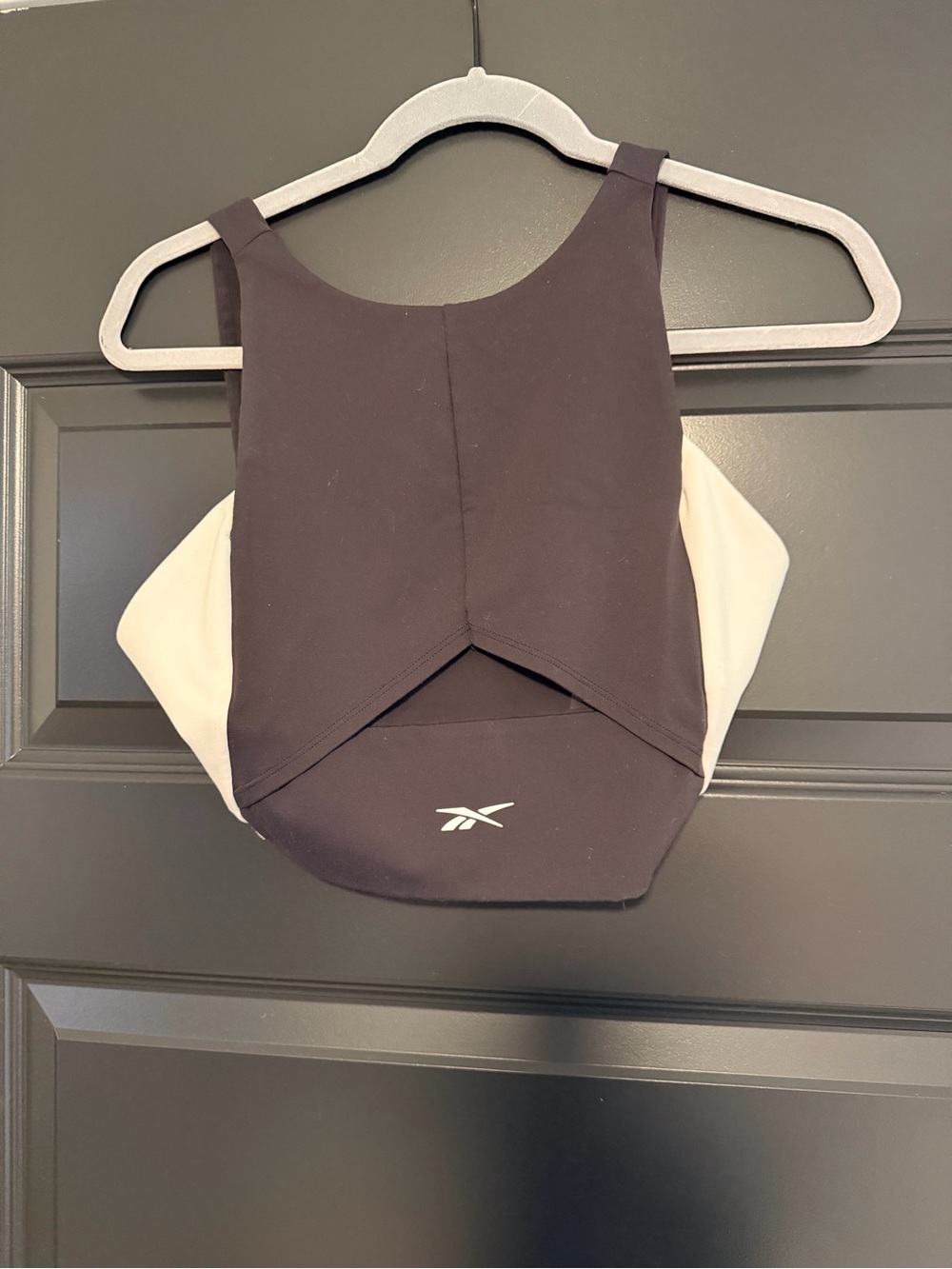 Reebok Black and Cream Performance Crop Tank